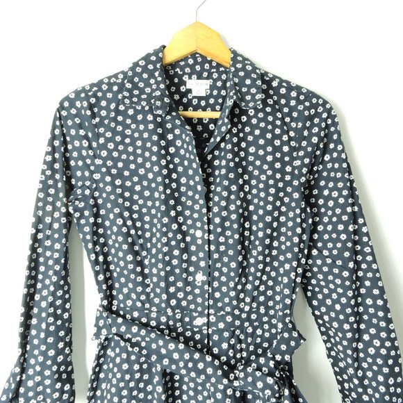 J Crew tie-waist shirtdress long sleeves - Picture 4 of 10